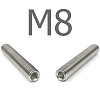 DIN 913 Винт установочный с внутренним шестигранником и плоским концом нержавеющая сталь А2 М8x50